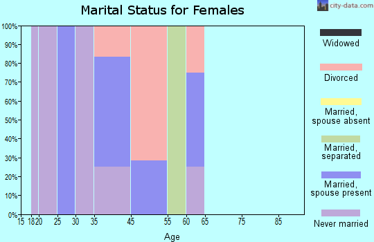 Zip code 05344 marital status for females