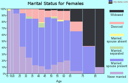 Zip code 05452 marital status for females