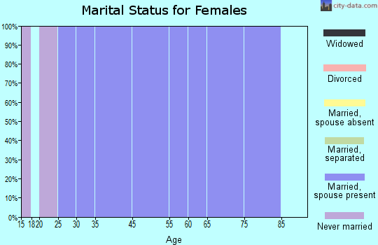 Zip code 05840 marital status for females