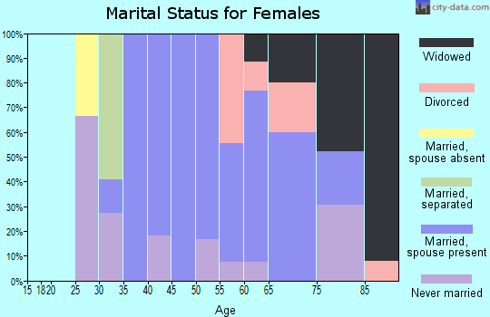 Zip code 05841 marital status for females