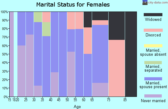 Zip code 05842 marital status for females