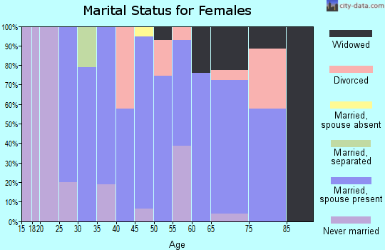 Zip code 06026 marital status for females