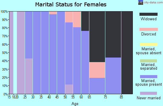 Zip code 06065 marital status for females