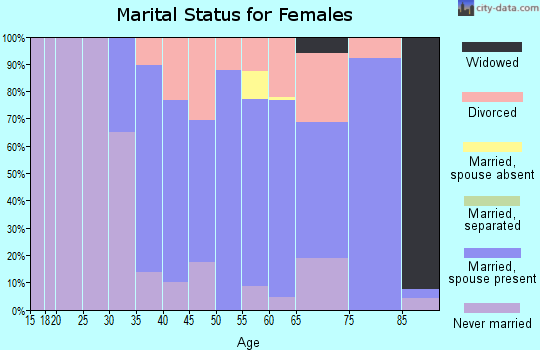 Zip code 06069 marital status for females