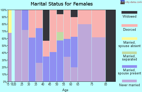 Zip code 06081 marital status for females