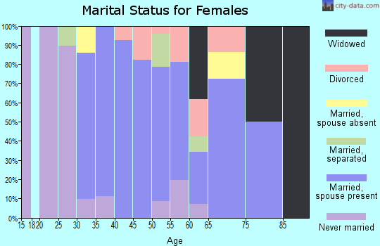 Zip code 06089 marital status for females