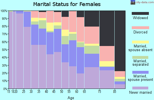 Zip code 06106 marital status for females