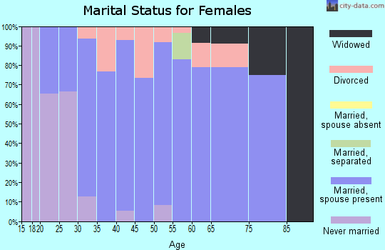 Zip code 06242 marital status for females
