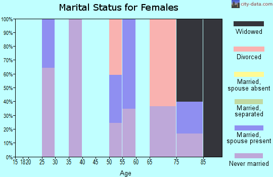Zip code 06262 marital status for females