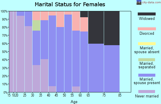 Zip code 06277 marital status for females