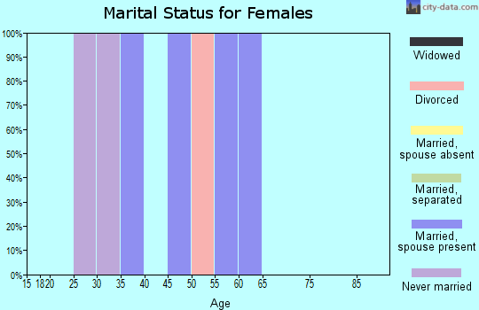 Zip code 06373 marital status for females