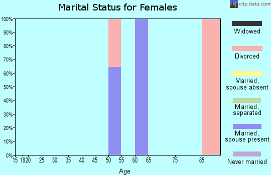 Zip code 06376 marital status for females
