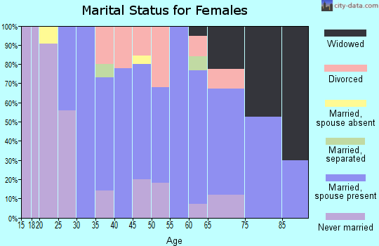 Zip code 06384 marital status for females