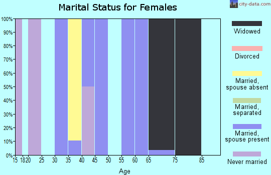 Zip code 06390 marital status for females