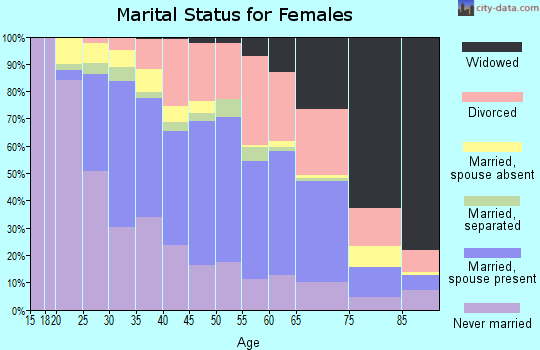 Zip code 06810 marital status for females