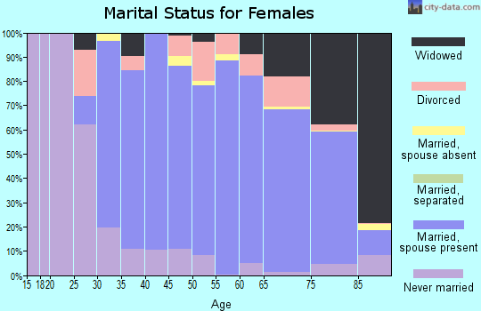 Zip code 06840 marital status for females
