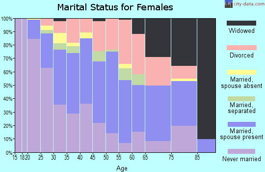 Zip code 06854 marital status for females