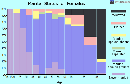 Zip code 06903 marital status for females