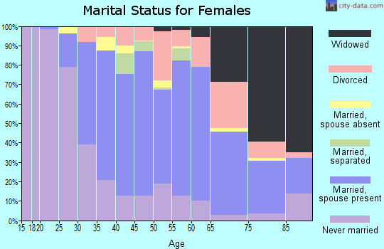 Zip code 07040 marital status for females