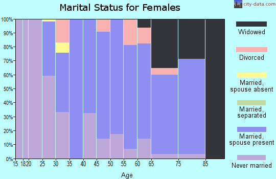 Zip code 07465 marital status for females