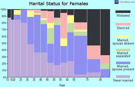 Zip code 07502 marital status for females