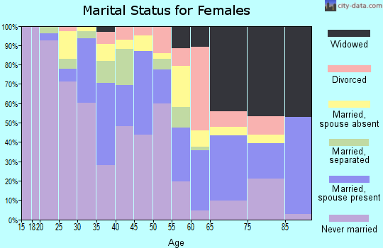 Zip code 07504 marital status for females