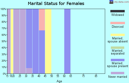Zip code 07703 marital status for females