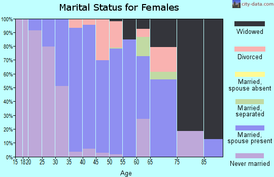 Zip code 07838 marital status for females