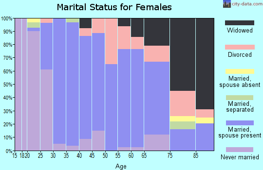 Zip code 07863 marital status for females