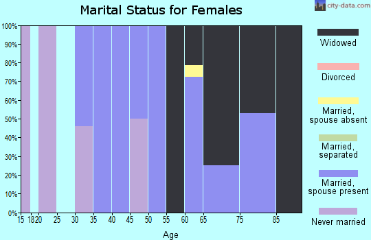 Zip code 07977 marital status for females