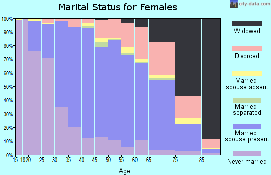 Zip code 08043 marital status for females