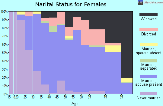 Zip code 08050 marital status for females
