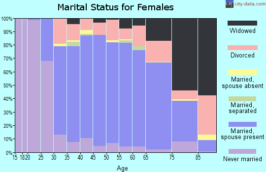 Zip code 08055 marital status for females