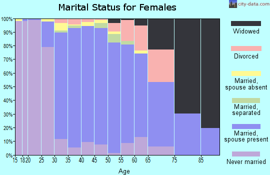 Zip code 08062 marital status for females
