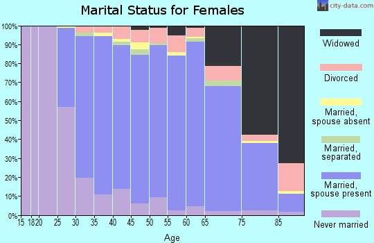 Zip code 08077 marital status for females