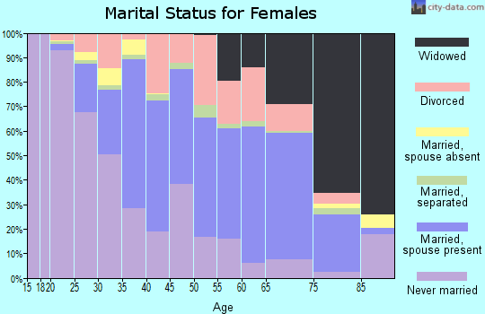 Zip code 08079 marital status for females