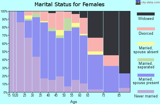 Zip code 08083 marital status for females