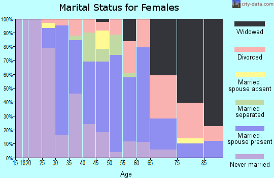 Zip code 08093 marital status for females