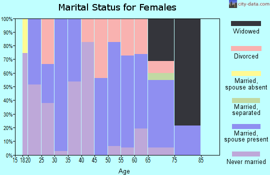 Zip code 08242 marital status for females