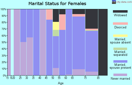 Zip code 08243 marital status for females