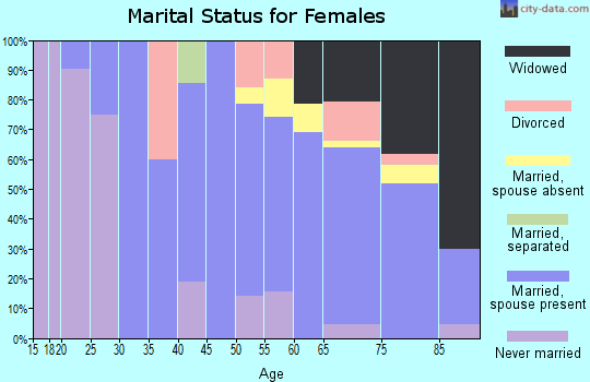 Zip code 08403 marital status for females