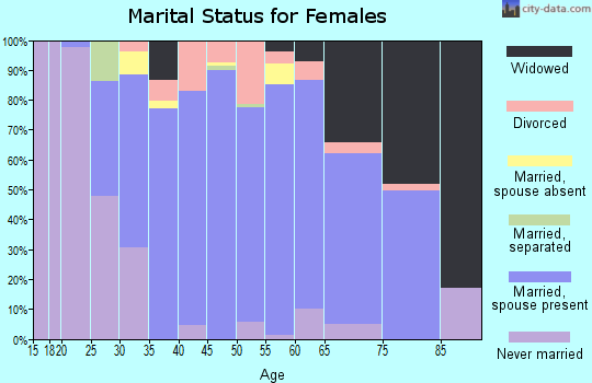 Zip code 08501 marital status for females