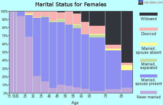 Zip code 08527 marital status for females
