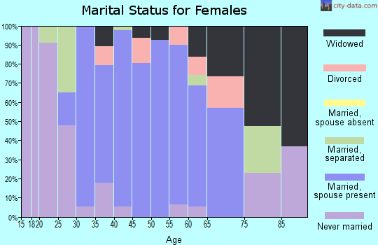 Zip code 08533 marital status for females