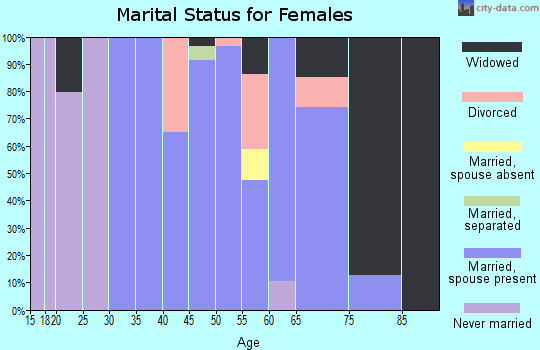 Zip code 08535 marital status for females
