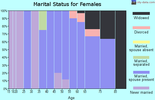 Zip code 08560 marital status for females