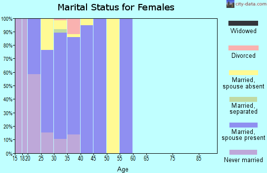 Zip code 08640 marital status for females