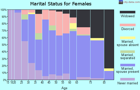 Zip code 08731 marital status for females