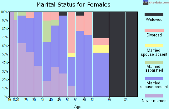 Zip code 08733 marital status for females