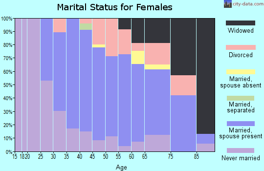 Zip code 08801 marital status for females
